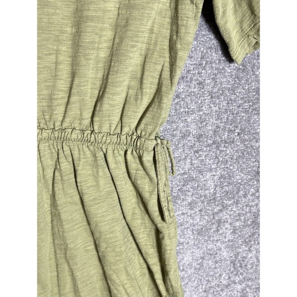 Old Navy Short Sleeve Drawstring Waist Shirt Dress Women Size Large Green Cotton - Picture 7 of 9